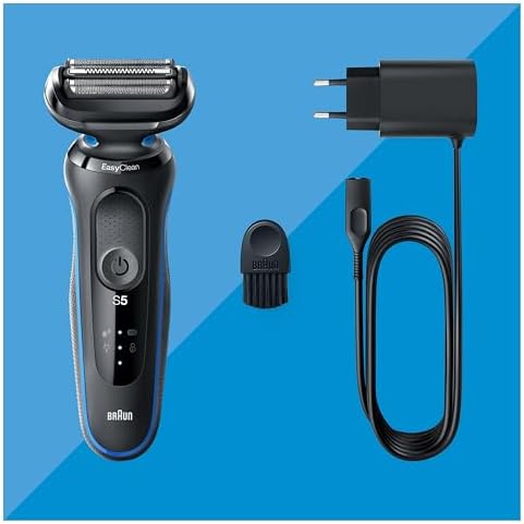 Braun Rasoir Électrique Homme Series 5 51-B1000s, Étanche, Sans Fil, 3 Lames Flexibles