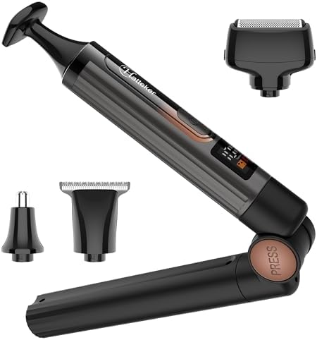 Hatteker Rasoir Électrique Homme, Tondeuse Corps avec Bras Extensible, Kit Étanche