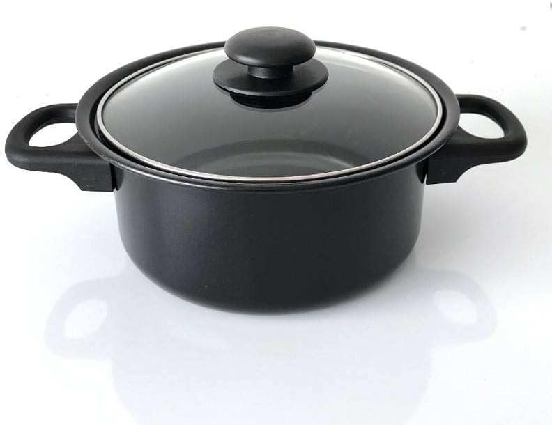 Batterie de Cuisine Antiadhésive 13 Pièces, Acier au Carbone, Noir