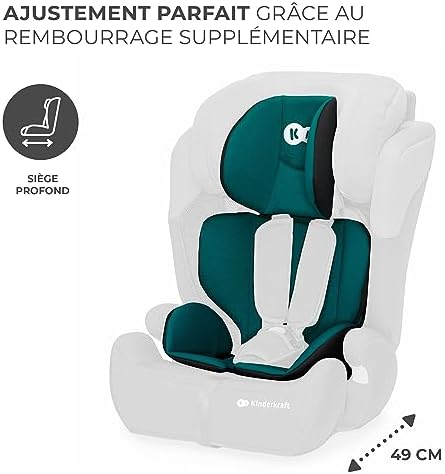 Kinderkraft Siège Auto i-Size COMFORT UP, Groupe 1/2/3, 9-36 kg, Vert