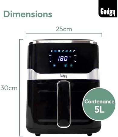 Friteuse à air sans huile avec technologie à air chaud pour une cuisson saine et rapide