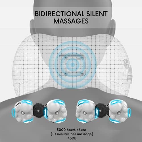 Coussin de Massage Électrique Rechargeable USB Masseur Cervical Brun