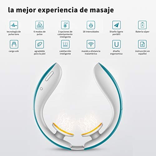 Masseur Cervical Intelligent Sans Fil, Vert, 15 x 15 x 4,5 cm
