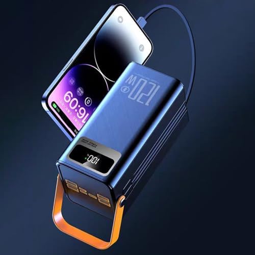 Chargeur Solaire Portable Batterie Externe 50000mAh, Noir, 4 Sorties LED
