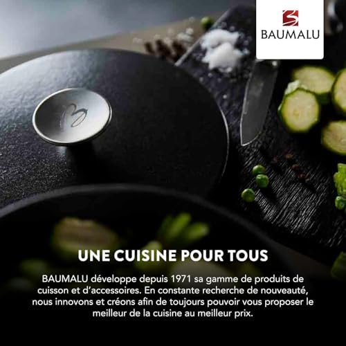 Baumalu Combiné Vapeur Induction, Acier Inoxydable, Ø24cm, Poignées Fixes