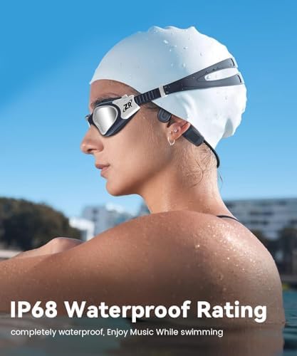 Écouteurs Waterproof 32GB Casque Conduction Osseuse Bluetooth 5.3, Gris
