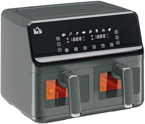 Friteuse à air sans huile avec double cuve de 8L et écran tactile