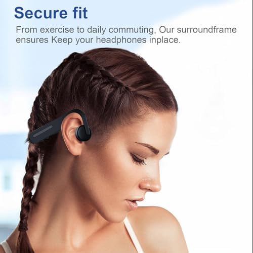 Casques Sportifs Bluetooth 5.3 Conduction Osseuse, Étanches IPX6, Oreille Ouverte