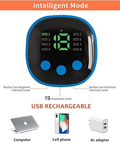 Unité TENS Rechargeable Masseur Cervical, 8 Modes, 19 Fréquences