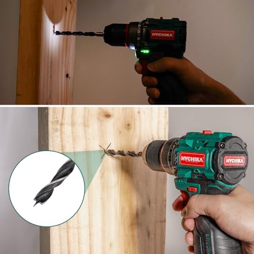 HYCHIKA BETTER TOOLS FOR BETTER LIFE Perceuse Visseuse sans fil NBT-CD-16.8A-BL, Moteur sans balais, 45Nm, 53 accessoires