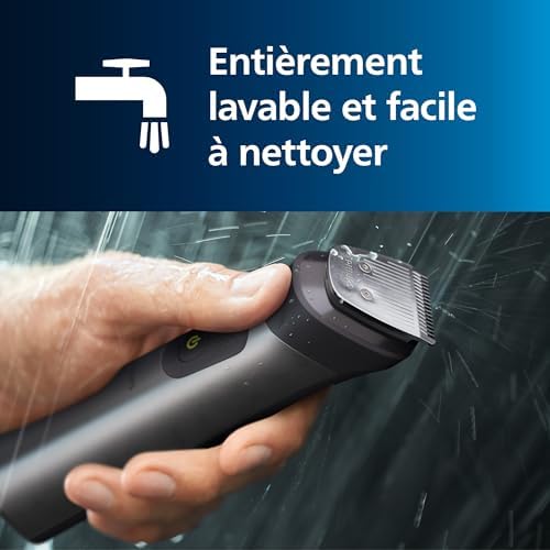 Philips Tondeuse Tout-en-Un MG7950/15, 15 Sabots, 26 Hauteurs de Coupe