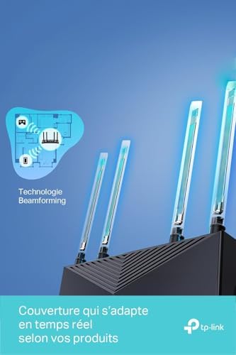 TP-Link Routeur WiFi 6 Archer AX58, 3000 Mbps, 5 Ports Gigabit, 4 Antennes