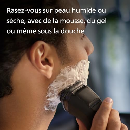 Philips Rasoir Électrique Homme Series 3000X, Wet & Dry, Technologie SkinProtect, Bleu Céleste