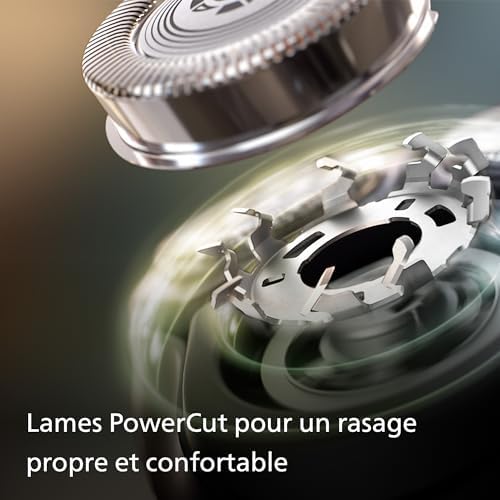 Philips Rasoir Électrique Homme Series 3000X, Wet & Dry, Technologie SkinProtect, Bleu Céleste