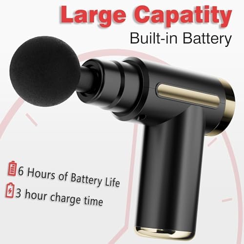 cotsoco Pistolet de Massage Musculaire, Mini, 4 Têtes, Silencieux