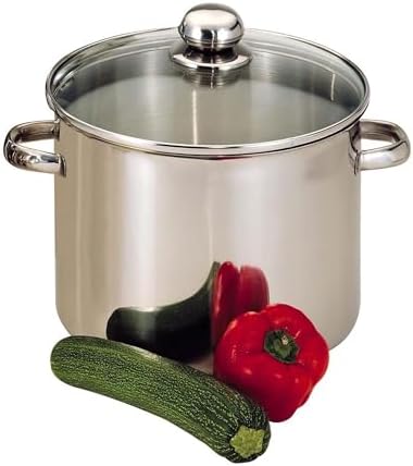 Baumalu Marmite Traiteur, Acier Inoxydable, Ø32cm, 19L, Couvercle Verre, Induction