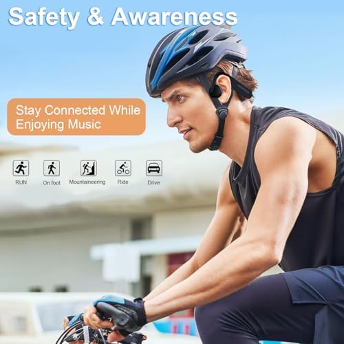Casques Sportifs Bluetooth 5.3 Conduction Osseuse, Étanches IPX6, Oreille Ouverte