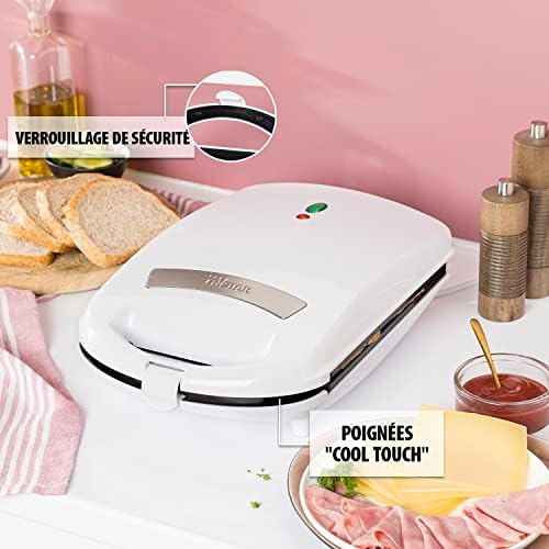 Tristar Appareil à Croque-Monsieur SA-3065, 4 Sandwiches, Revêtement Antiadhésif, 1300W