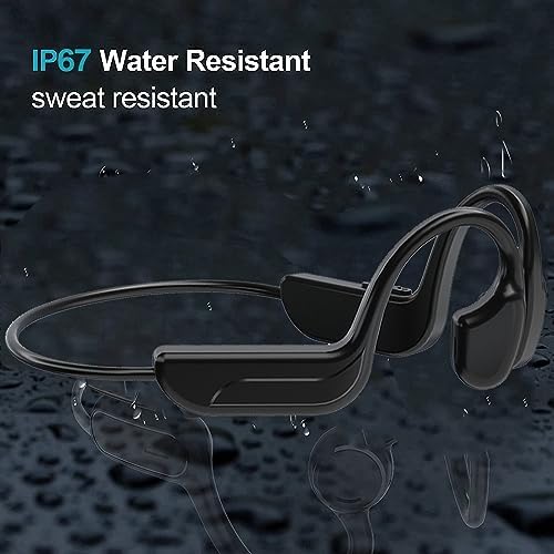 Écouteurs Bluetooth à Conduction Osseuse, Casque Sport Étanche IP65, Noir