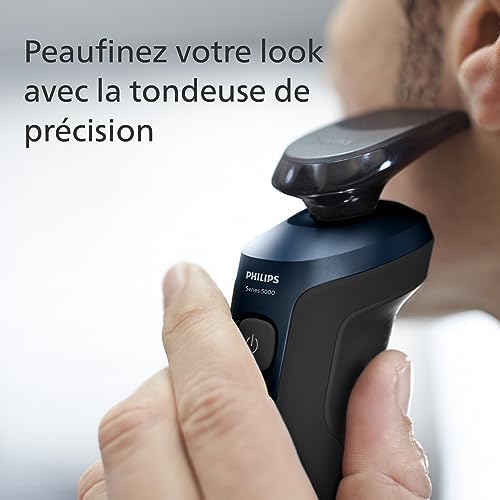 Philips Rasoir Électrique Homme S5465/18, Wet & Dry, Tondeuse de Précision, Pochette de Voyage
