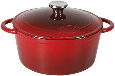 Sitram Cocotte Ovale en Fonte, Modèle 710840, 6.5L, Rouge/Crème