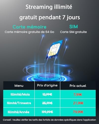 Caméra Solaire 4G LTE Extérieure, 360° PTZ, Vision Nocturne Couleur