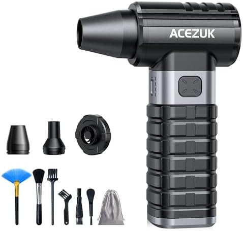 ACEZUK Souffleur Air Comprimé AD100, 200000 TR/Min, Batterie 10500mAh, 4 Vitesses