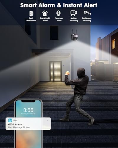 Caméra de Surveillance 4G LTE Solaire, Vision Nocturne, Gris, IP66