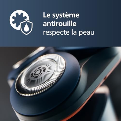 Philips Rasoir Électrique Homme X5012/00, Technologie SkinProtect, Étanche, Orange