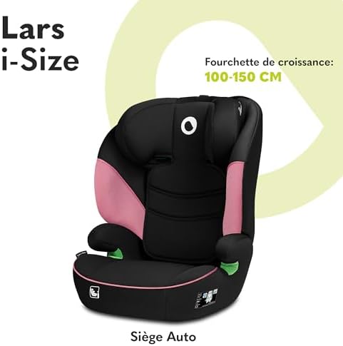 lionelo Siège Auto Bébé I-Size Lars, Groupes 2 et 3, Protection Latérale, Appui-tête Réglable