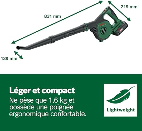 Bosch Souffleur de Feuilles sans Fil UniversalLeafBlower 18V-130, Sans Batterie