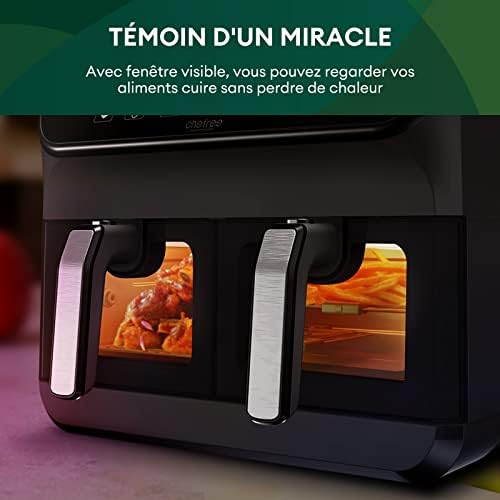 Friteuse à air avec grande capacité et programmes multifonctions pour une cuisson saine