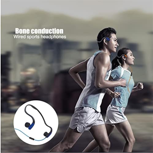 Casque à Conduction Osseuse Filaire Sport, Oreille Ouverte, Noir