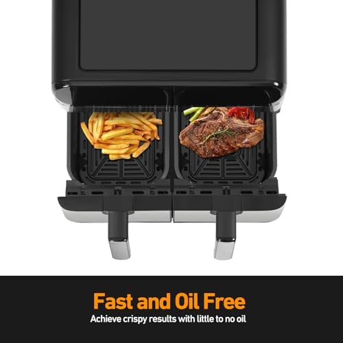 Friteuse à air puissante et rapide avec grande capacité et sécurité avancée