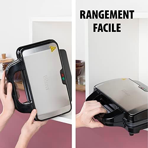 Tristar Appareil à Croque-Monsieur SA-3060, 900W, Plaques Extra-Profondes, Noir