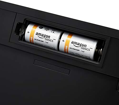 Amazon Basics Poubelle Automatique, Acier Inoxydable, 60L, Argenté/Noir