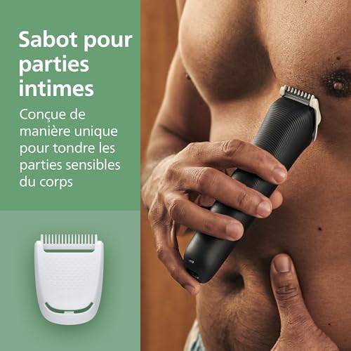 Philips Tondeuse Multigroom Série 3000, Modèle MG3946/15, 9 Accessoires, Lames Auto-affûtées