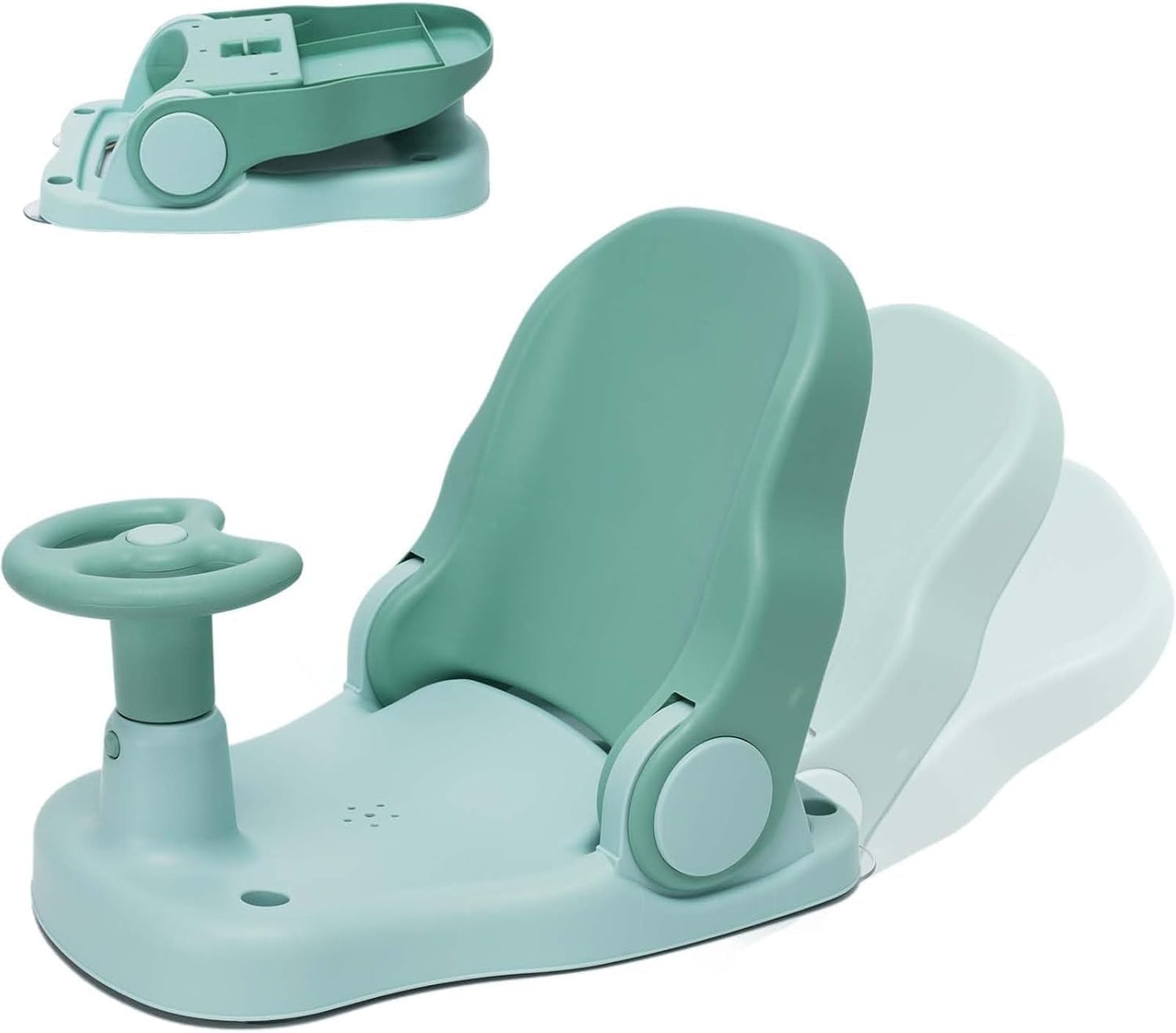 Siège de Bain Bébé - Dossier Réglable - Ventouse Puissante