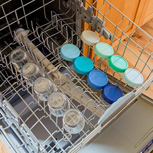 Lot de 8 Petits Pots en Verre 250ML, Hermétiques et Multicolores