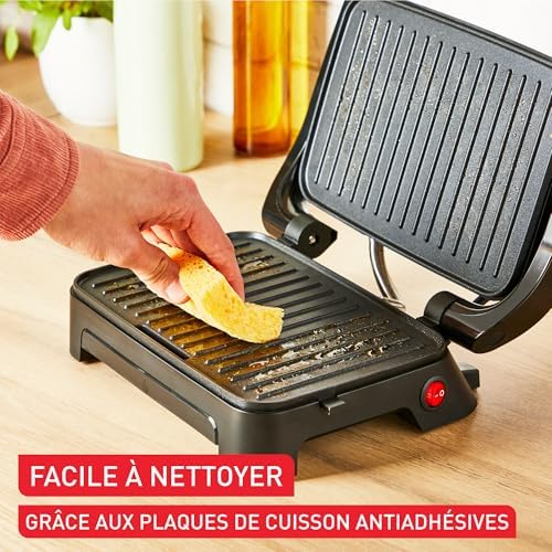 Tefal Gril et Machine à Panini, Inicio Compact GC270D10, Plaques Antiadhésives, Nettoyage Facile