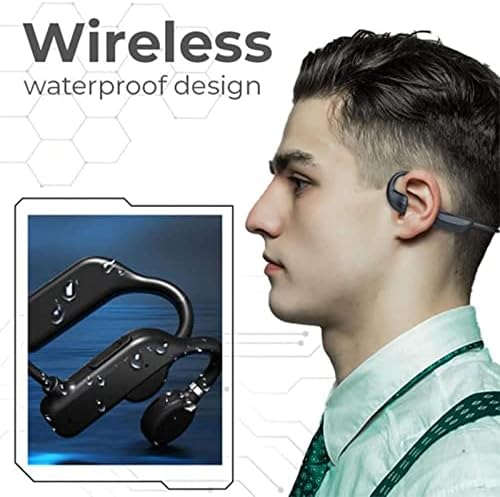 Écouteurs Sport à Conduction Osseuse Bluetooth 5.0, Noir, Résistants à la Sueur