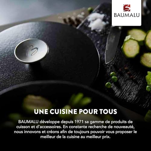 Baumalu Marmite Traiteur, Acier Inoxydable, Ø32cm, 19L, Couvercle Verre, Induction