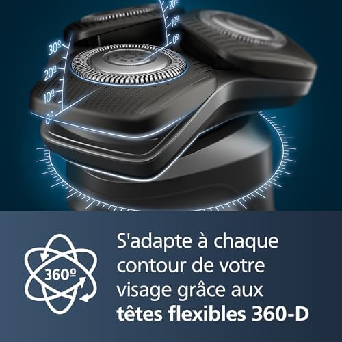Philips Rasoir Électrique Homme Série 5000, Modèle S5898/50, Wet & Dry, Tondeuse Rétractable