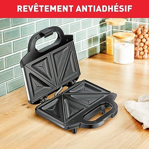 Tefal Appareil à Croque-Monsieur SM155212, Rapide et Puissant, Revêtement Antiadhésif, Rangement Facile