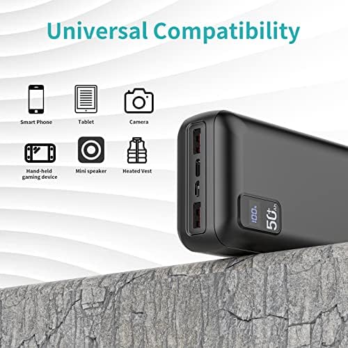 Chargeur Portable Rapide 50000mAh Batterie Externe avec 3 Sorties USB-C
