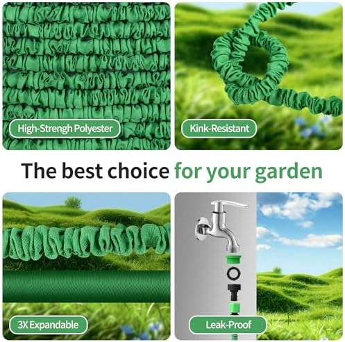 Tuyau d'Arrosage Extensible 30m, 8 Fonctions, Vert
