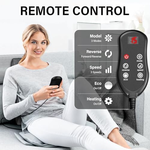 Masseur Cervical 3D avec Coussin Chauffant, 3 Vitesses Réglables et Modes Multiples