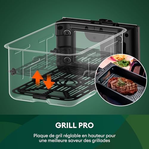 Friteuse à air avec grande capacité et programmes multifonctions pour une cuisson saine