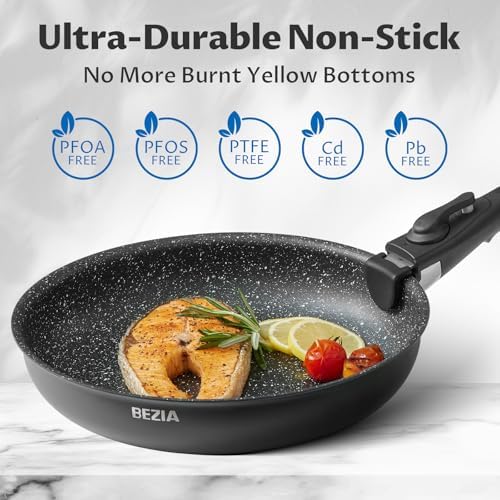 Batterie de Cuisine Induction 10 Pièces, Antiadhésive, Gris Foncé