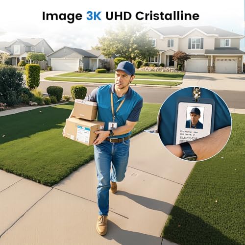 Caméra de Surveillance 3K Solaire, camera solaire Extérieure Sans Fil avec Détection AI